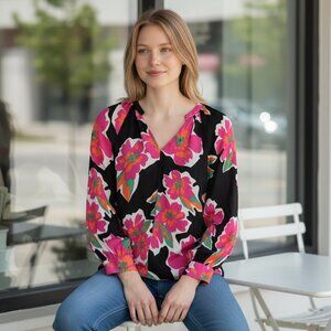 Anthropologie Azel Hazel Haze Blouse size M Floral Feminine
